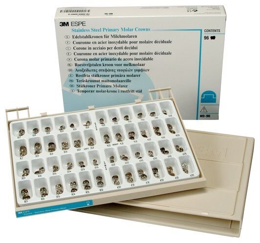 3M Stainless Steel Crowns Intro Kit - 96pk Intro Kit - DMI Dental Supplies Northern Ireland - Next Day Delivery
