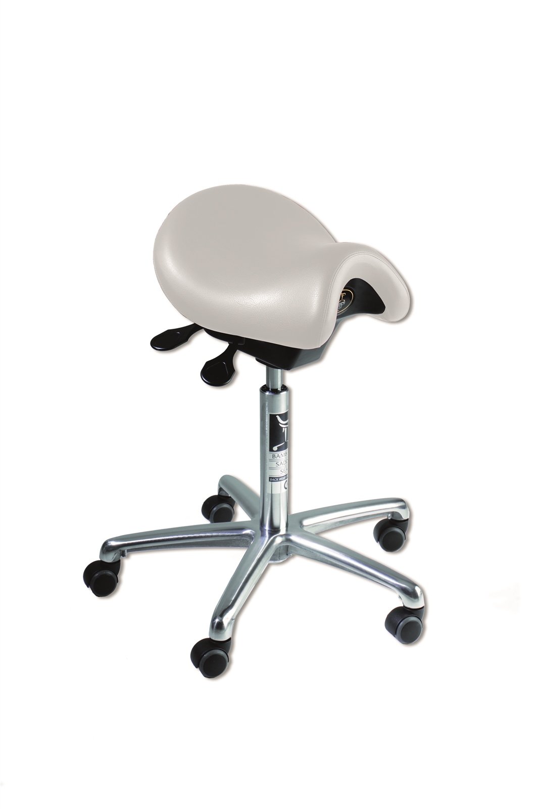 Bambach Standard Leather Saddle Stool White - DMI Dental Supplies Ireland - Next Day Delivery